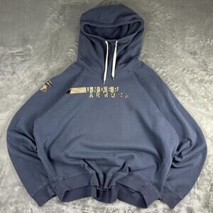 Under Armour Coldgear Hoodie navy blue women’s  Size 2XL Loose Kangaroo Pocket